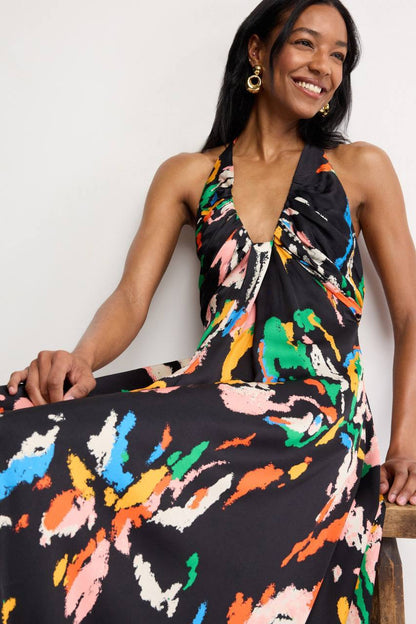 ALC AI Print Halter Gown
