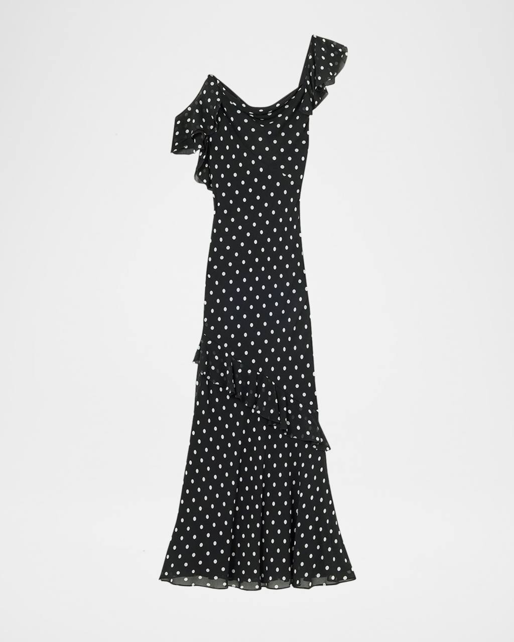 SP Polka Dot Georgette Ruffle Dress