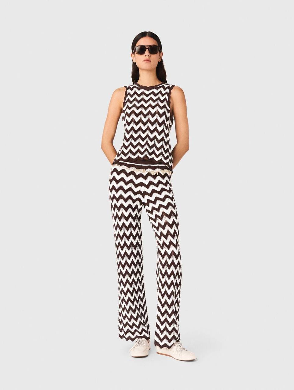 MJ Zigzag Crochet Sleeveless Top