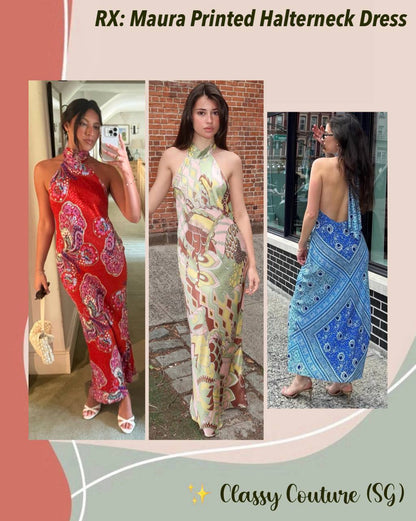 RX Maura Printed Halterneck Dress