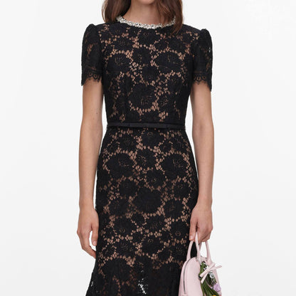 SP Black Lace Midi Dress