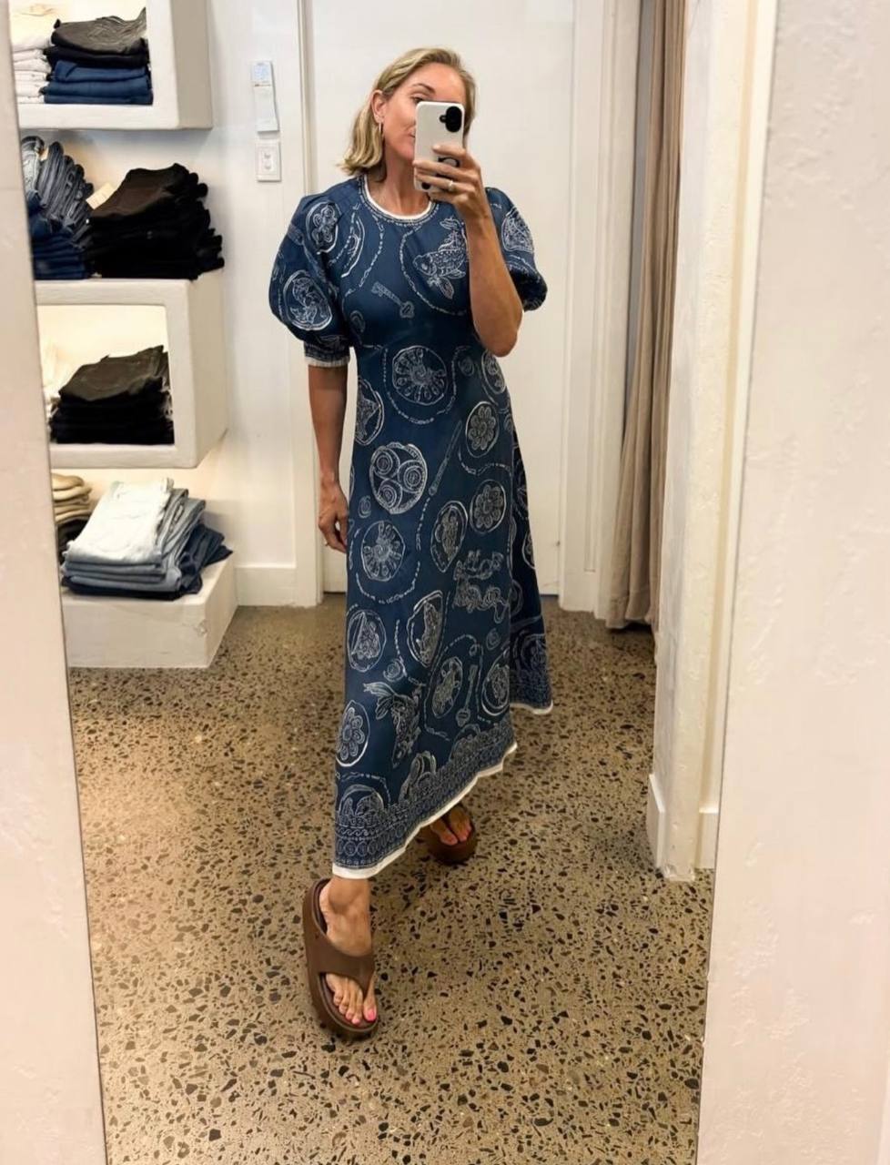 ALM Lucky Midi Dress in Linen