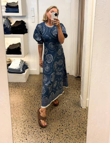 ALM Lucky Midi Dress in Linen