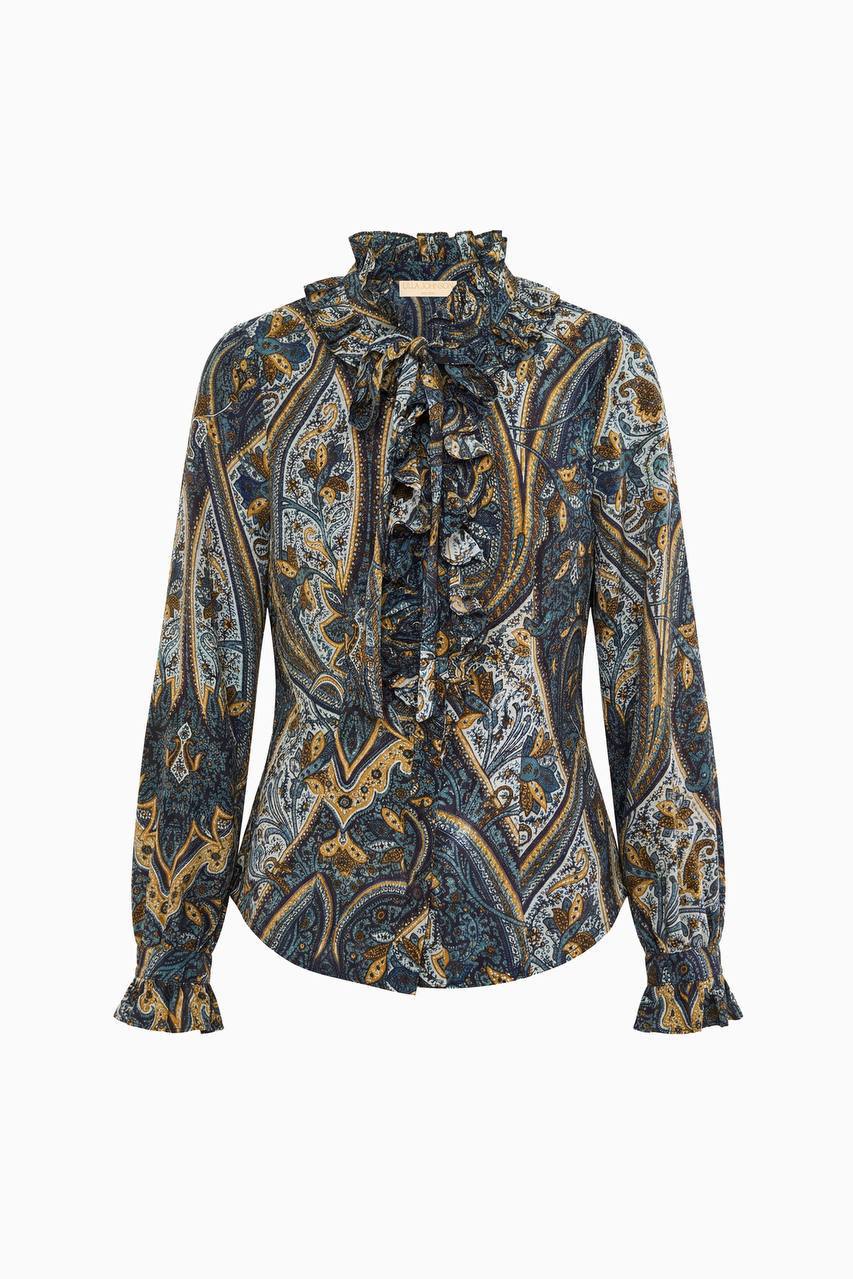 UJ Catroux Long Sleeve Silk Blouse - Image 11