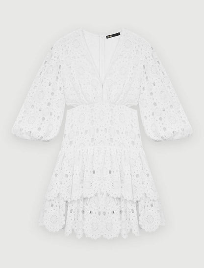MJ Rivajia Embroidered Side Cutout Dress
