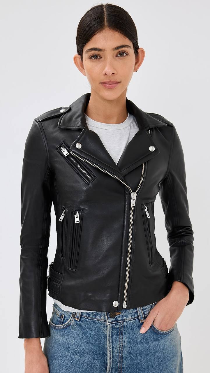 Black Han Slim-fit Lambskin Leather Asymmetric Zip Jacket