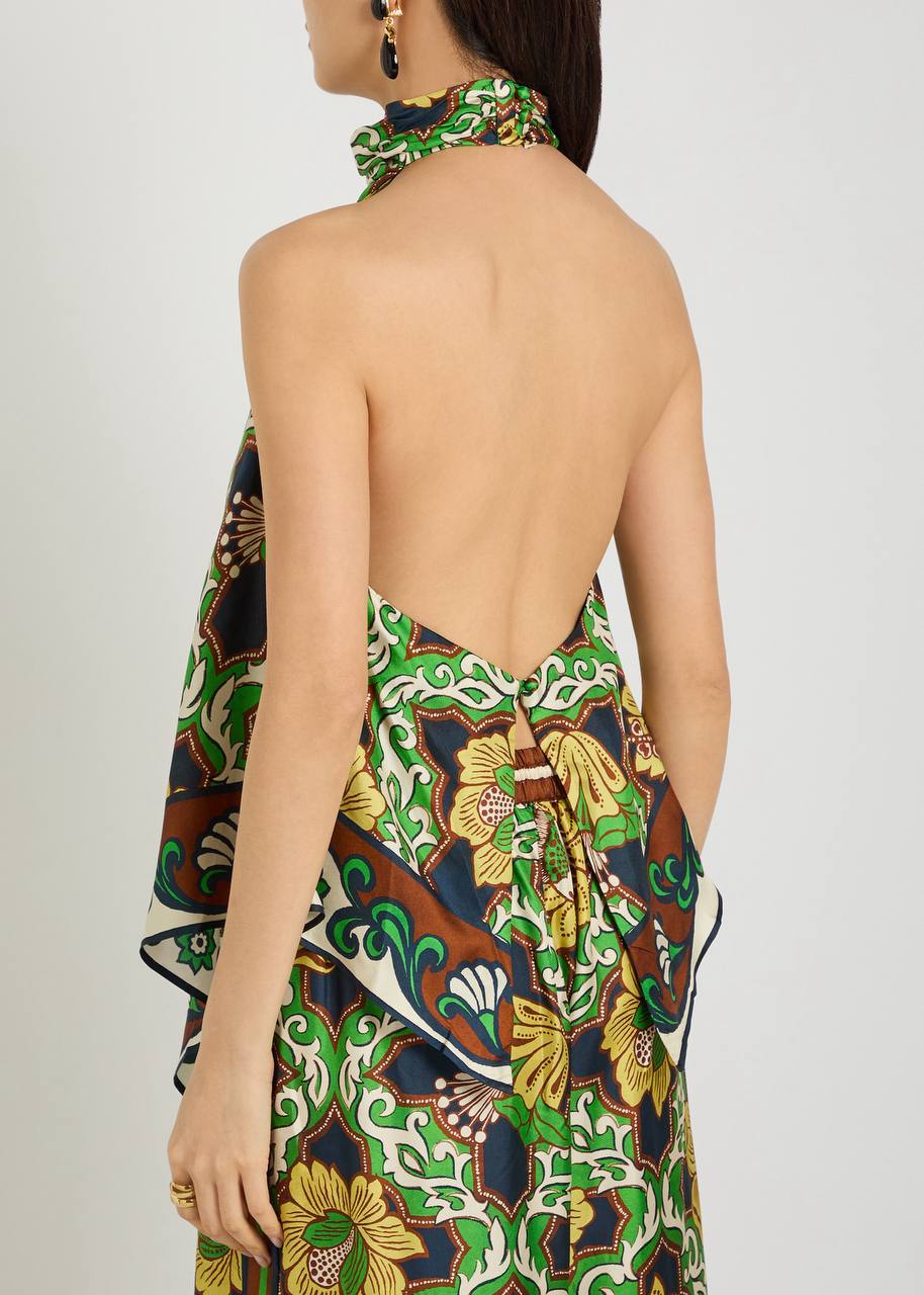 ALM Liana Silk Top Silk Palazzo Pants
