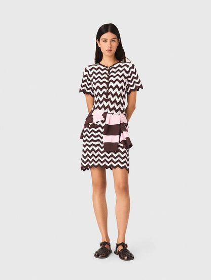 MJ Zigzag Crochet Mini Dress