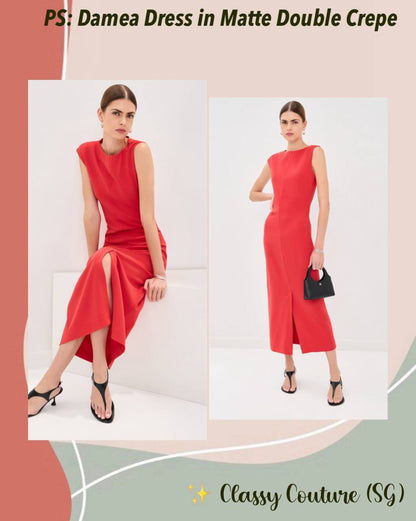 PS Damea Dress in Matte Double Crepe