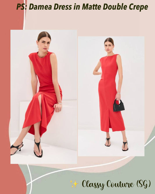 PS Damea Dress in Matte Double Crepe