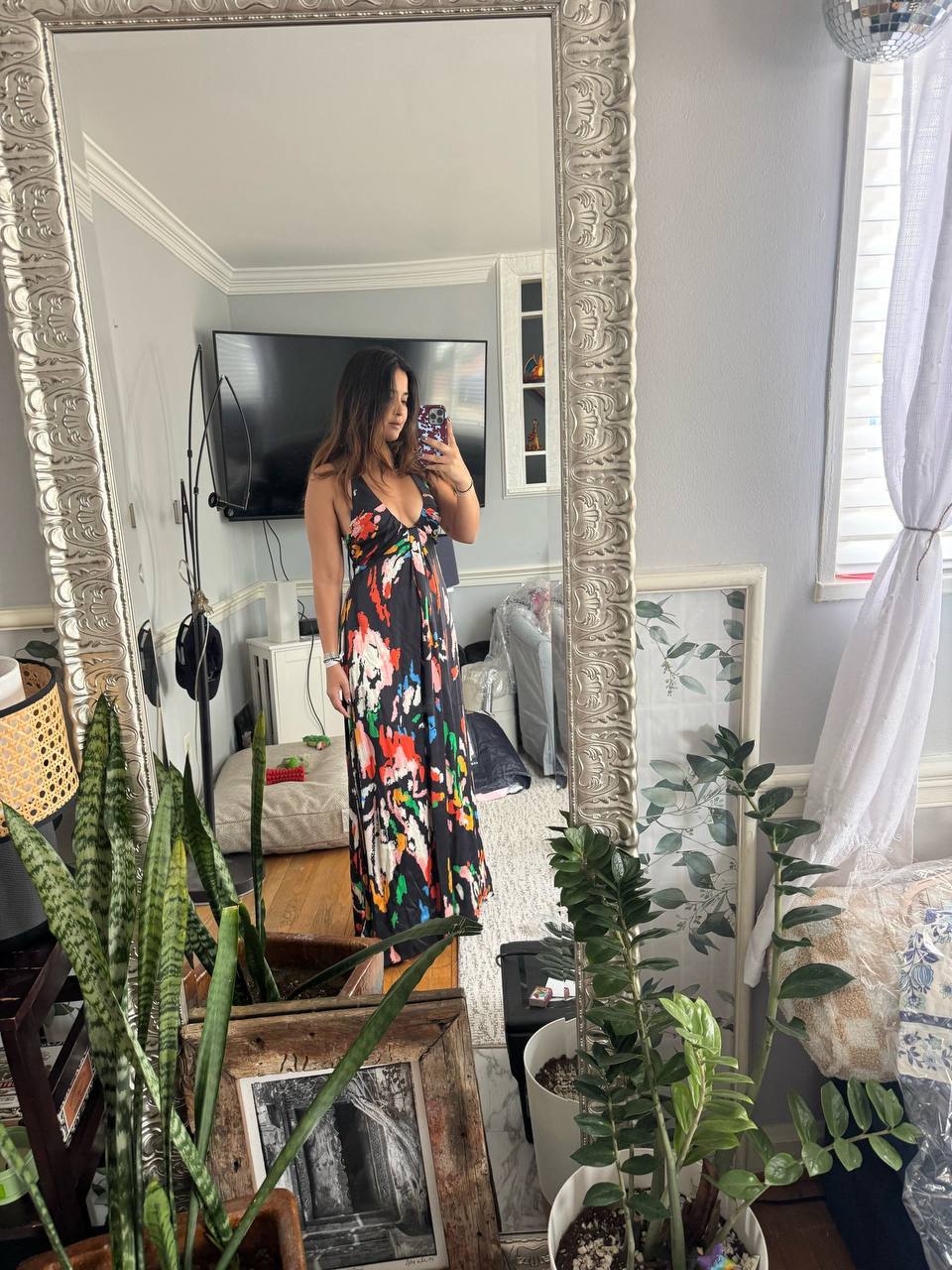 ALC AI Print Halter Gown