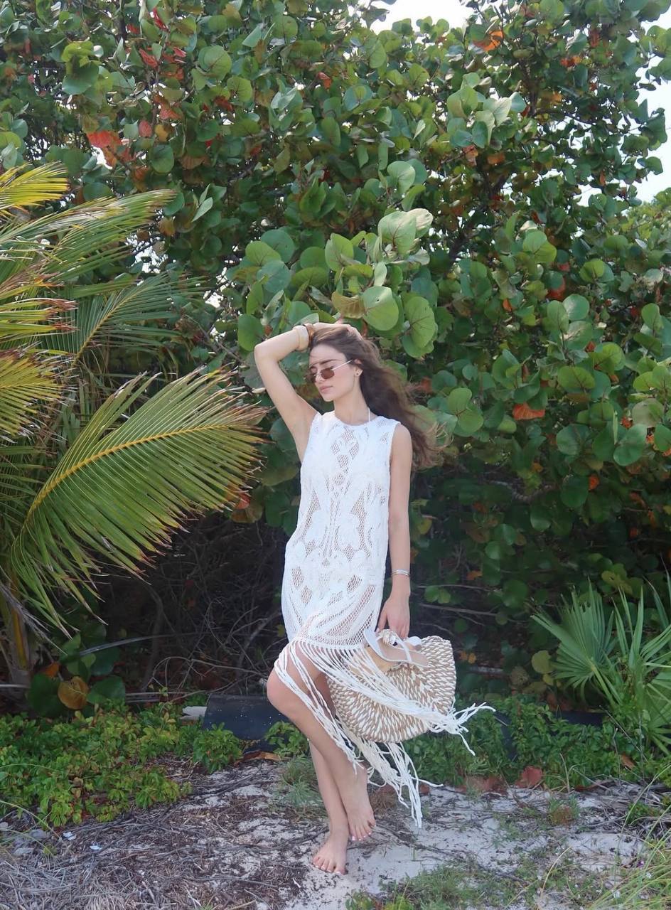 TG: Kim Fringed Crochet Dress