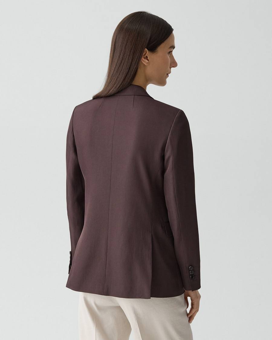 TH Relaxed Blazer | Vented Pull-On Trousers in Washed Twill