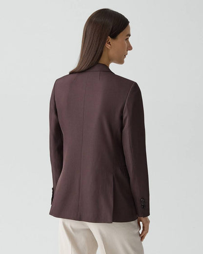 TH Relaxed Blazer | Vented Pull-On Trousers in Washed Twill