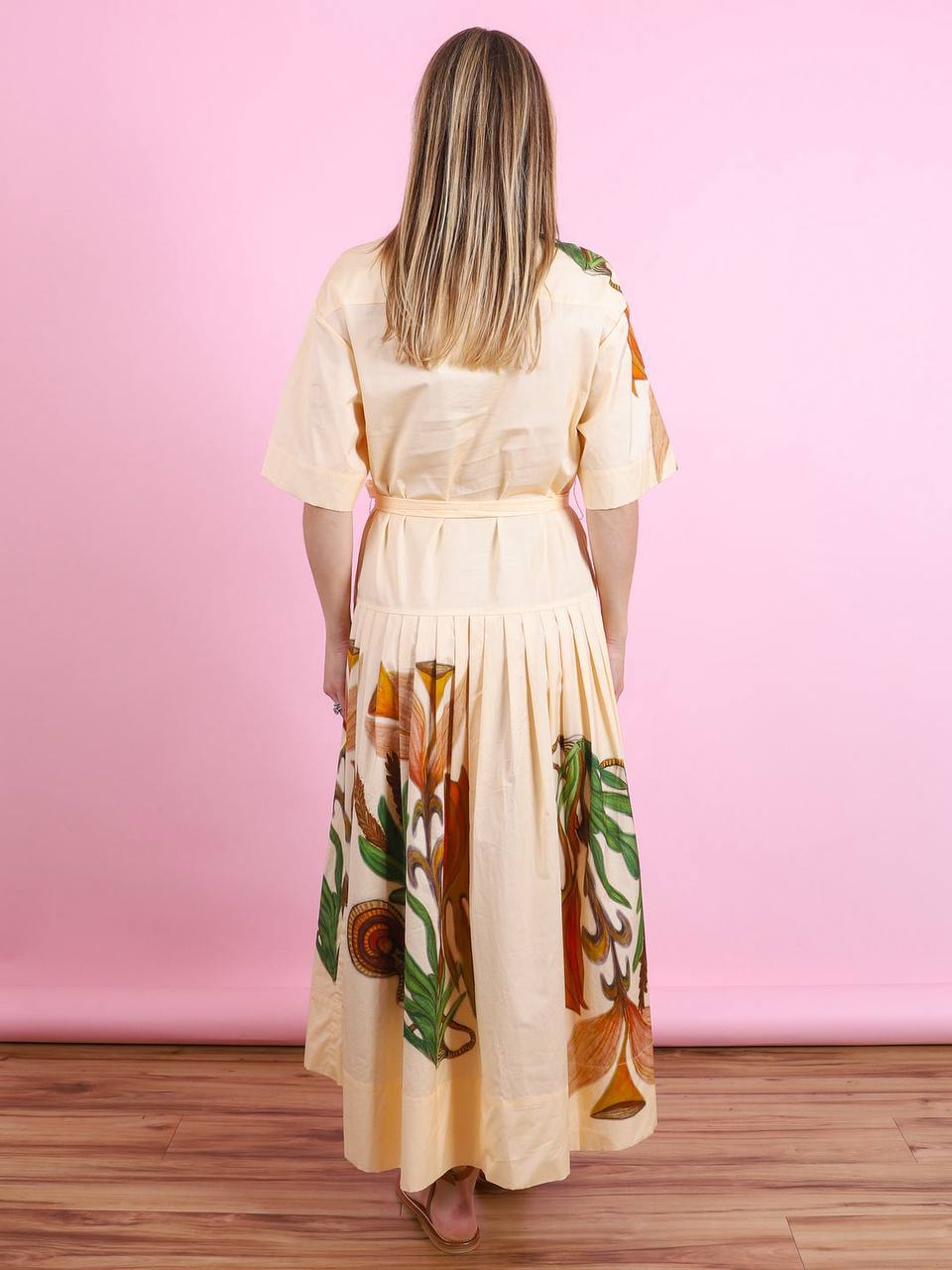UJ Aniline Printed Cotton Midi Dress Shirtdress