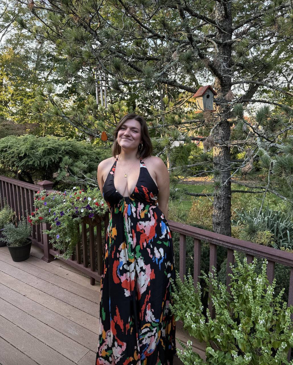ALC AI Print Halter Gown