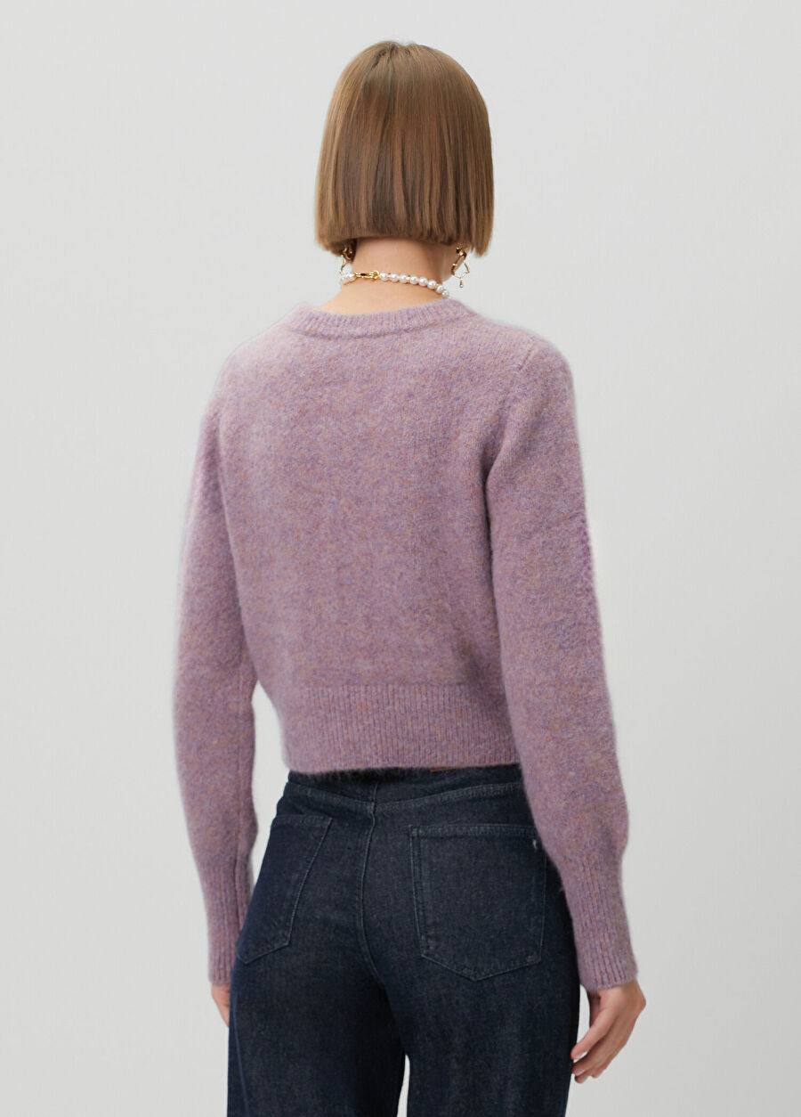 ALM Reggie Lilac Wool Cropped Cardigan