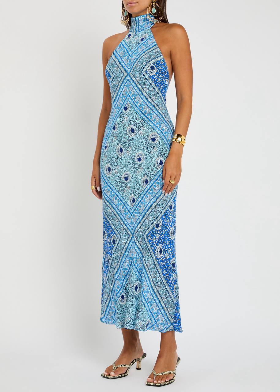 RX Maura Printed Halterneck Dress
