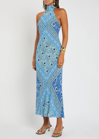 RX Maura Printed Halterneck Dress