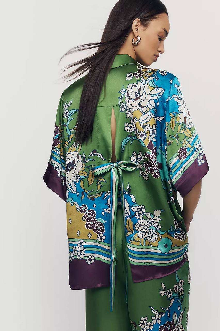 ALM Nanci Silk Tie Shirt | Pants