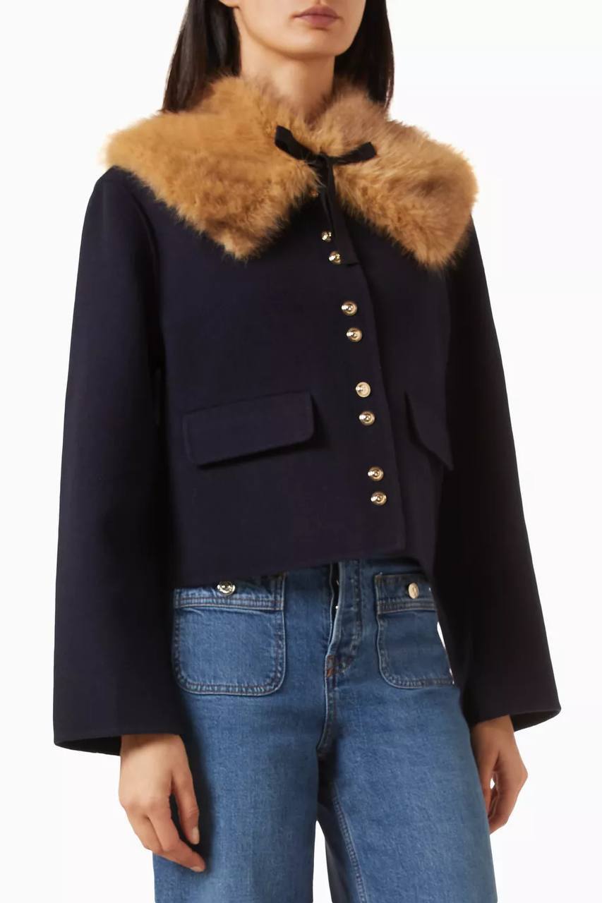Short Double-Faced Wool Coat
