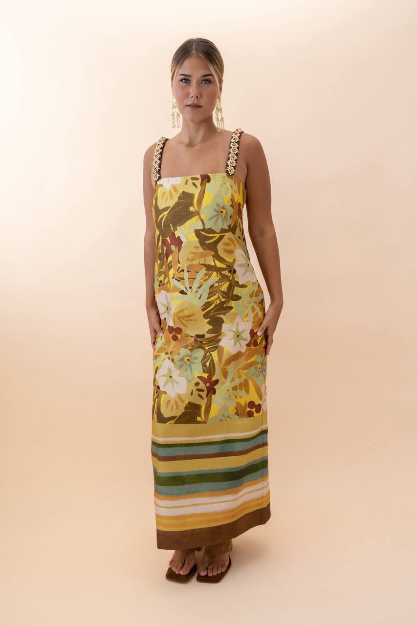 ALM Maxi Midi Dress in Linen