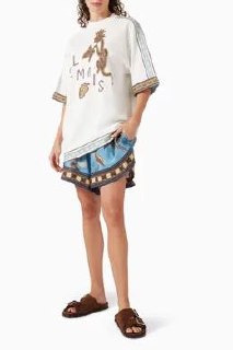 ALM Monkey Dance | Alberta Printed Cotton T-Shirt Tee