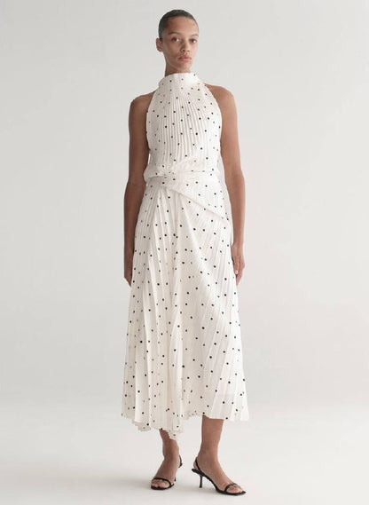 ALC Simona Polka Dot Midi Dress