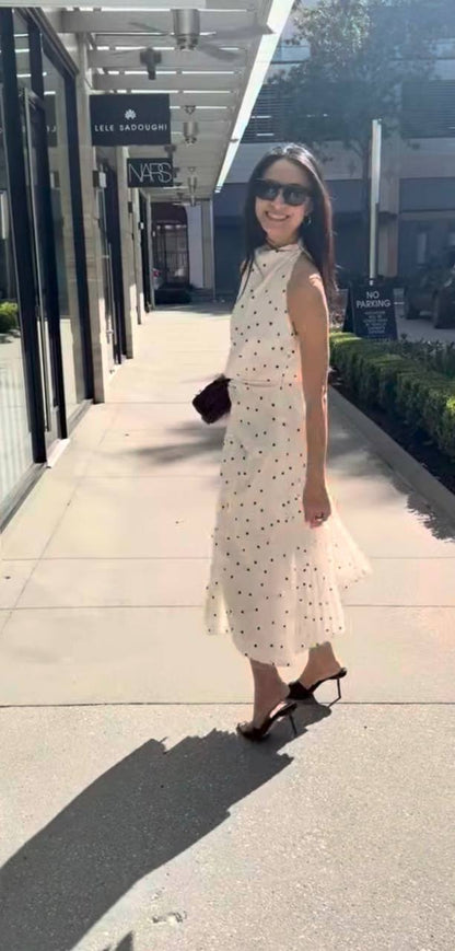 ALC Simona Polka Dot Midi Dress