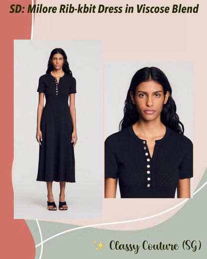 SD Milore Rib-kbit Dress in Viscose Blend