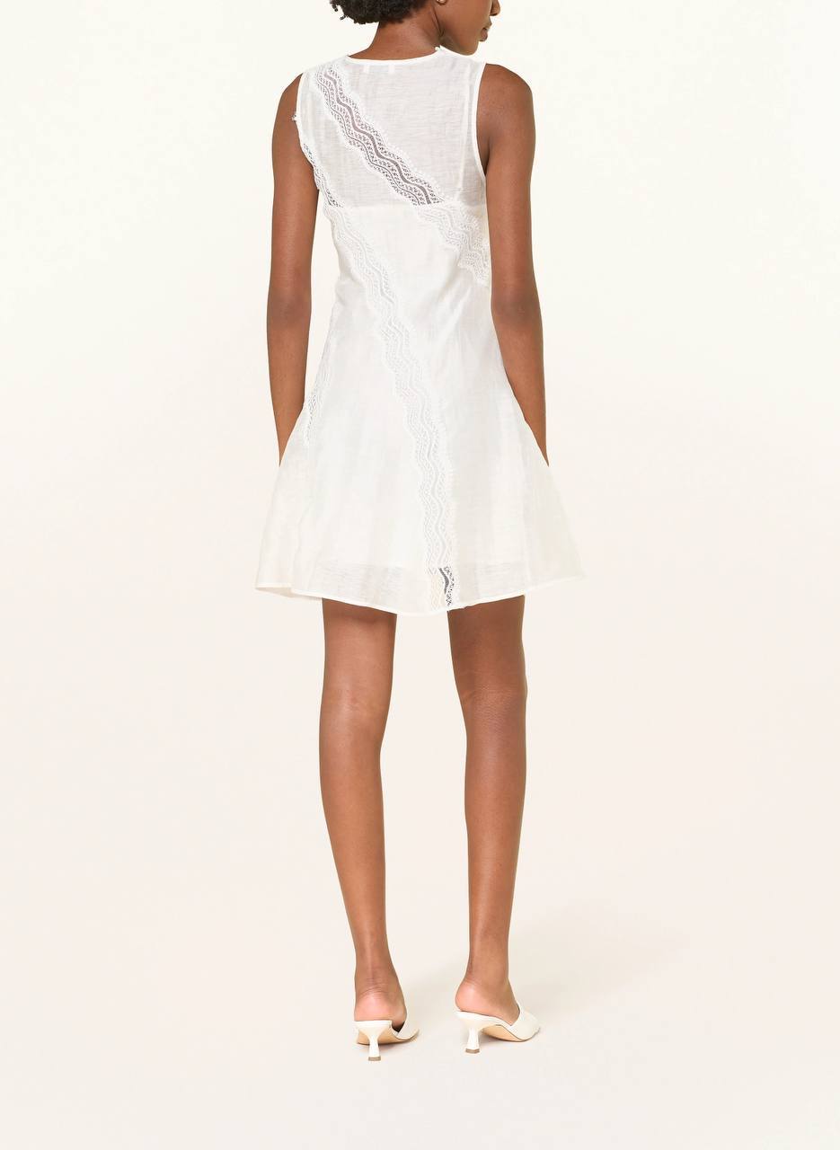 SD Linen-Blend Lace-Trim Dress