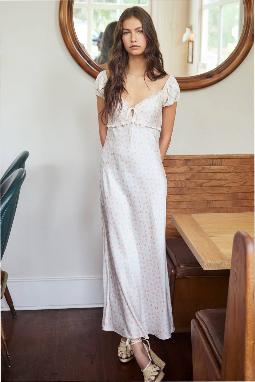 LSF Epone Floral Puff Sleeve Maxi Dress