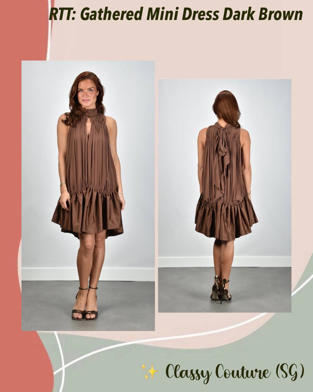 RTT Gathered Mini Dress