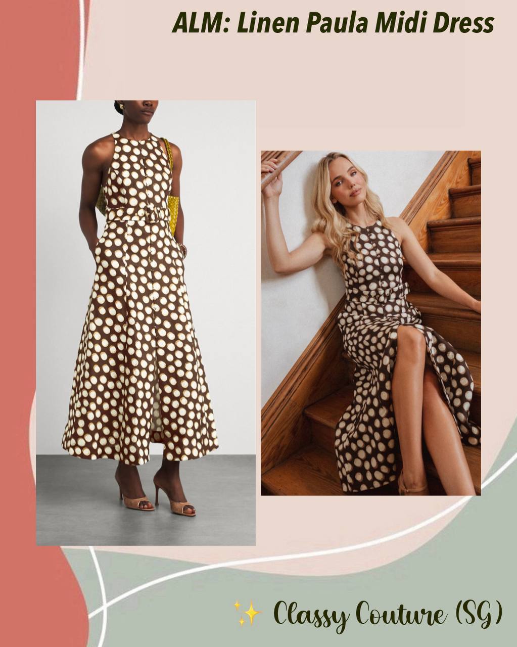 ALM Linen Paula Midi Dress