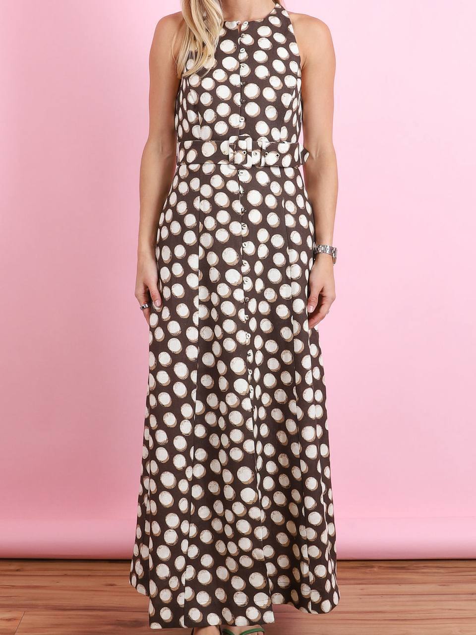 ALM Linen Paula Midi Dress