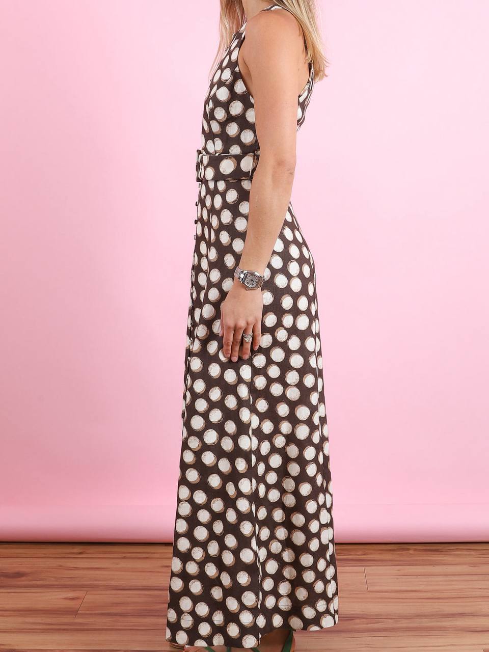 ALM Linen Paula Midi Dress