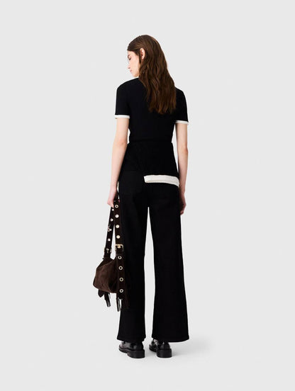 MJ Rib-Knit Polo Shirt