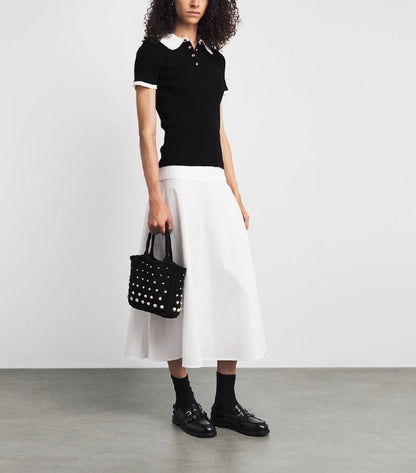 MJ Rib-Knit Polo Shirt