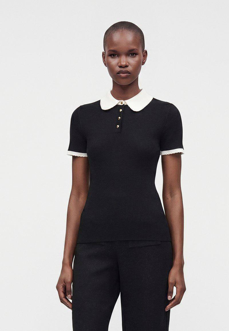 MJ Rib-Knit Polo Shirt