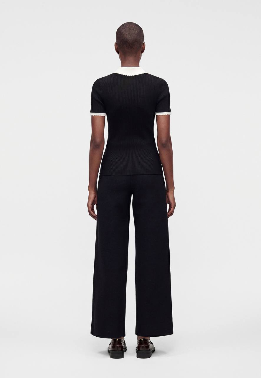 MJ Rib-Knit Polo Shirt