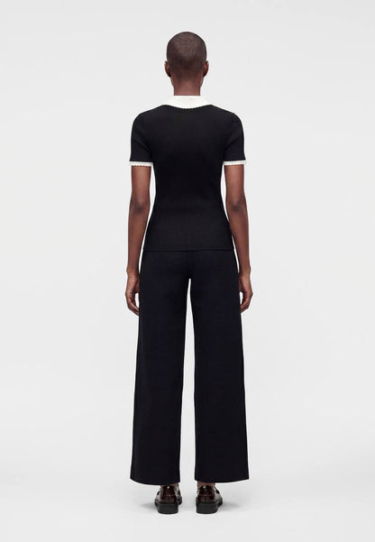 MJ Rib-Knit Polo Shirt