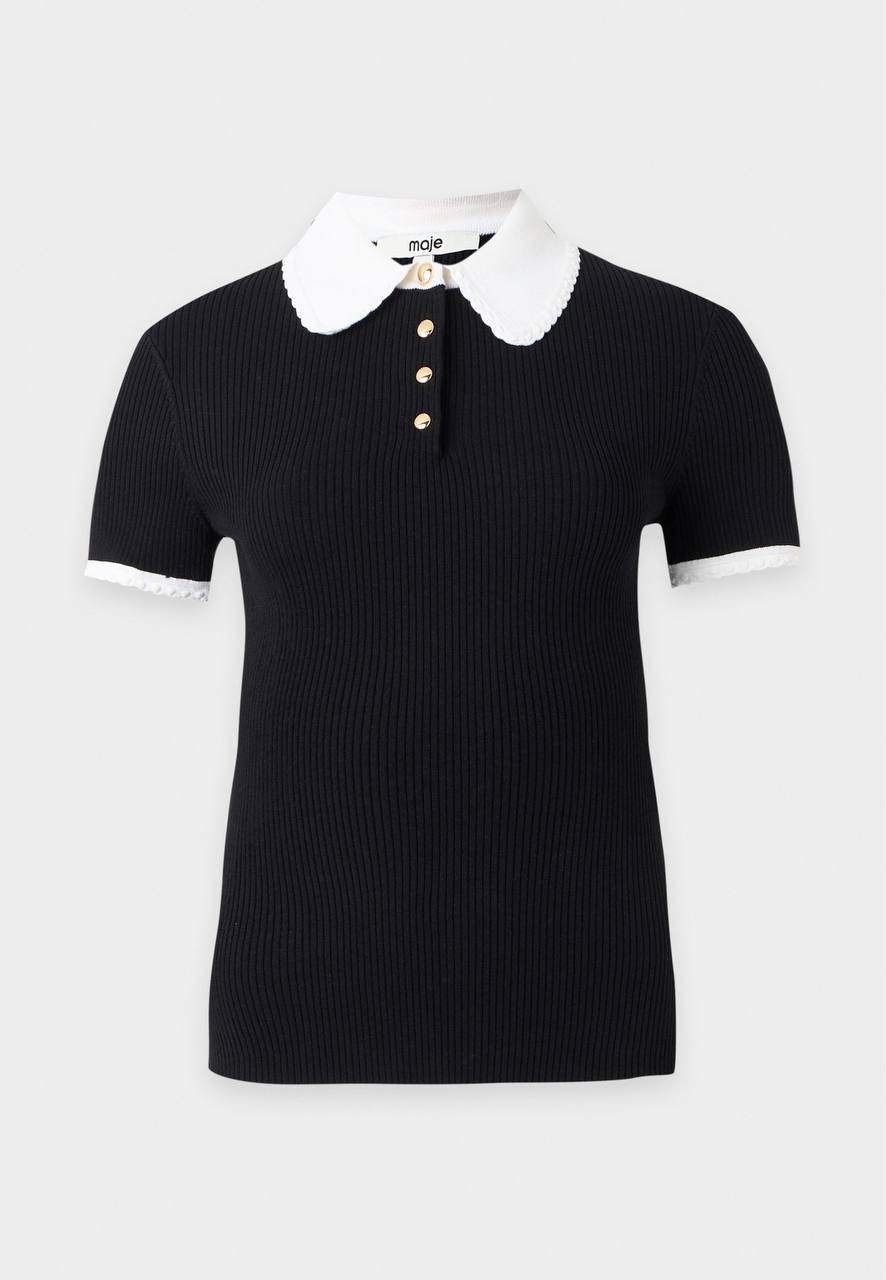 MJ Rib-Knit Polo Shirt