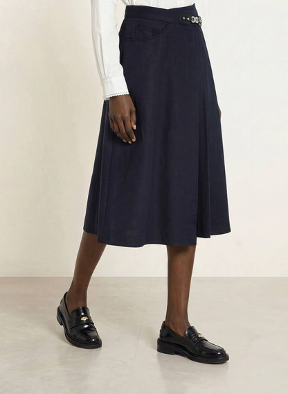 MJ Belt Detail Midi Skirt
