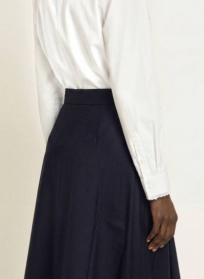 MJ Belt Detail Midi Skirt