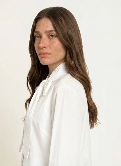 MJ Blouse With Detachable Bow Tie