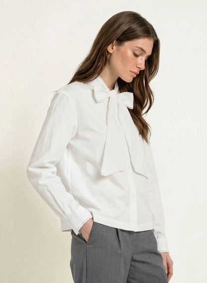 MJ Blouse With Detachable Bow Tie