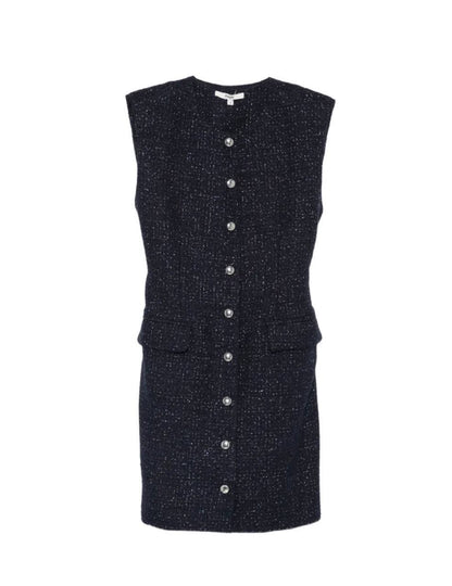 MJ Button Up Dress in Blue