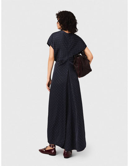 MJ Ribfilt Studded Maxi Satin Dress