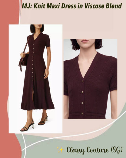 MJ Knit Maxi Dress in Viscose Blend