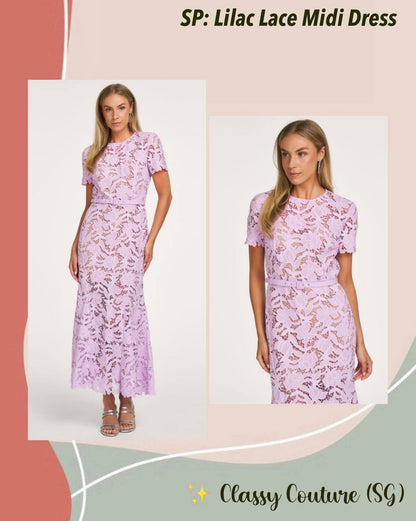 SP Lilac Lace Midi Dress